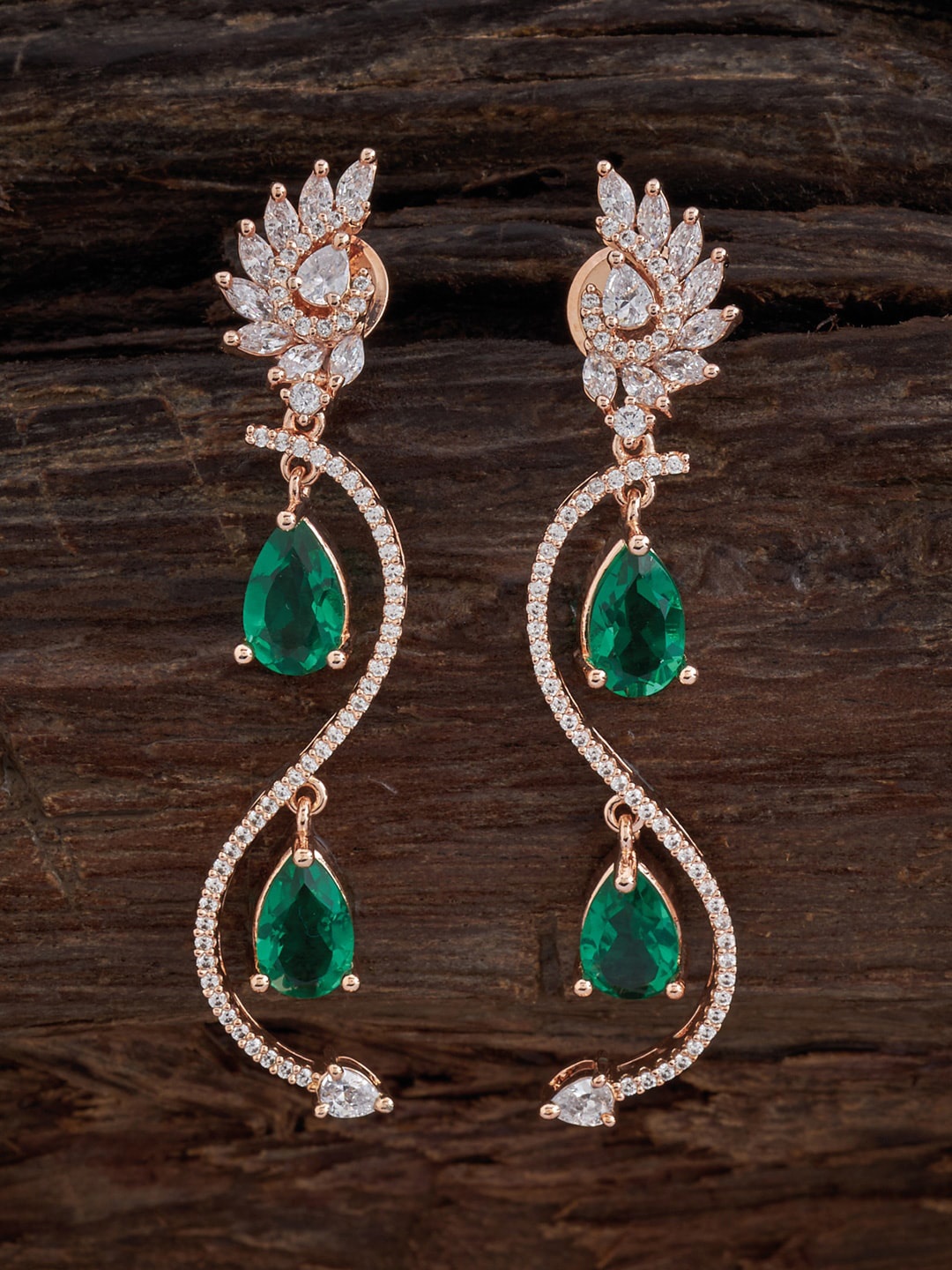 

Kushal's Fashion Jewellery Contemporary Drop Earrings, Green