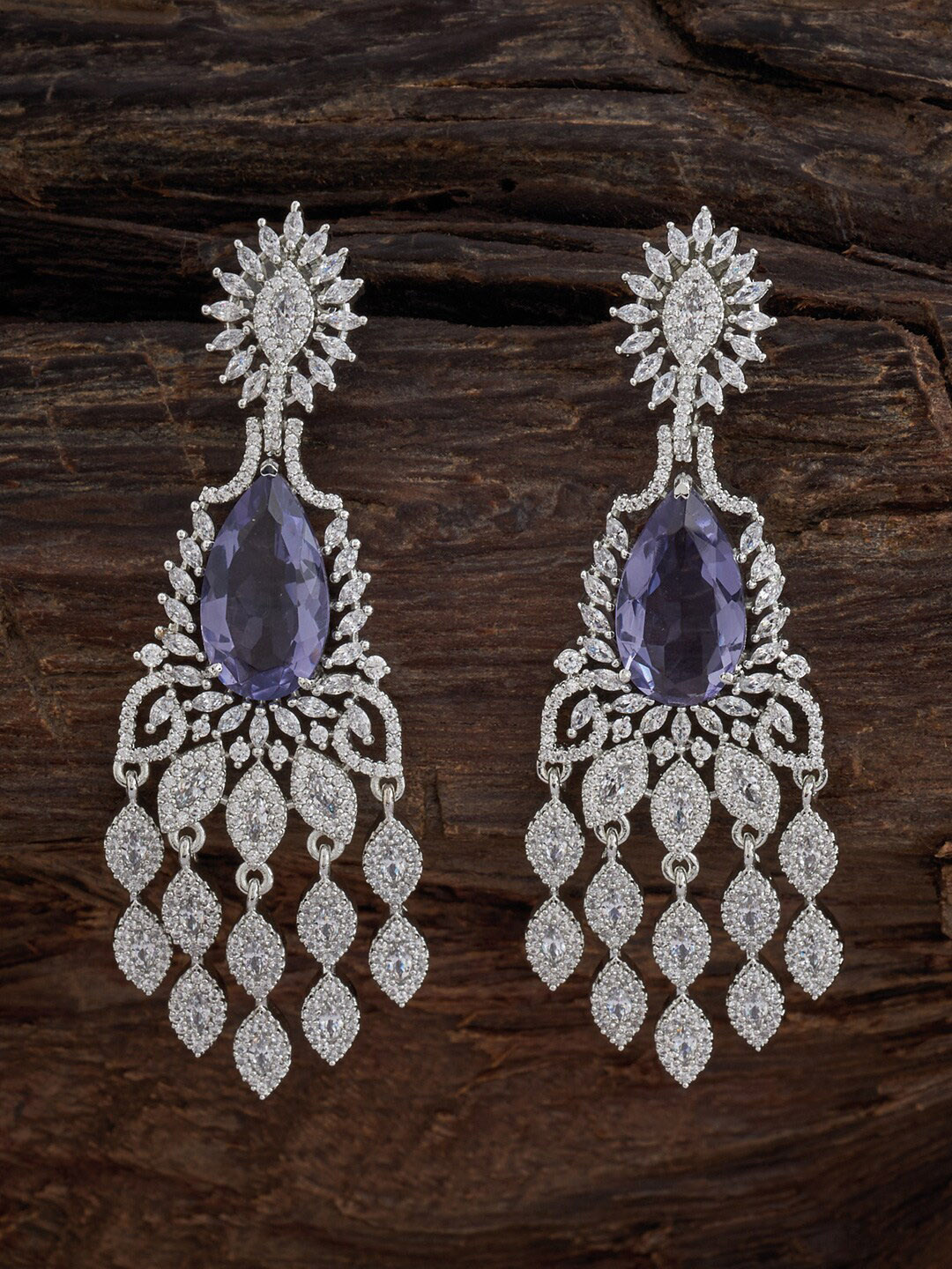 

Kushal's Fashion Jewellery Lavender Contemporary Drop Earrings