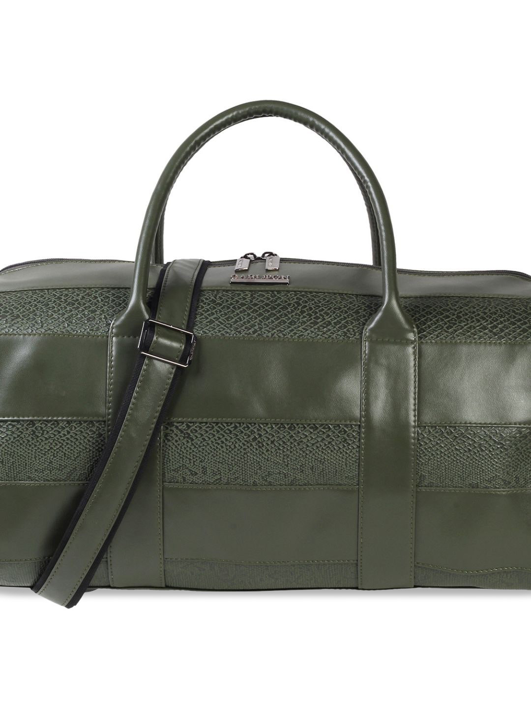 

Carlton London Striped Medium Travel Duffel Bag, Green