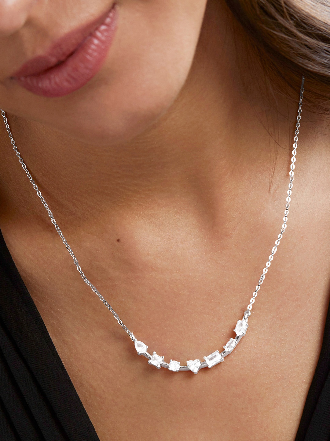 

MINUTIAE Brass Silver-Plated Necklace