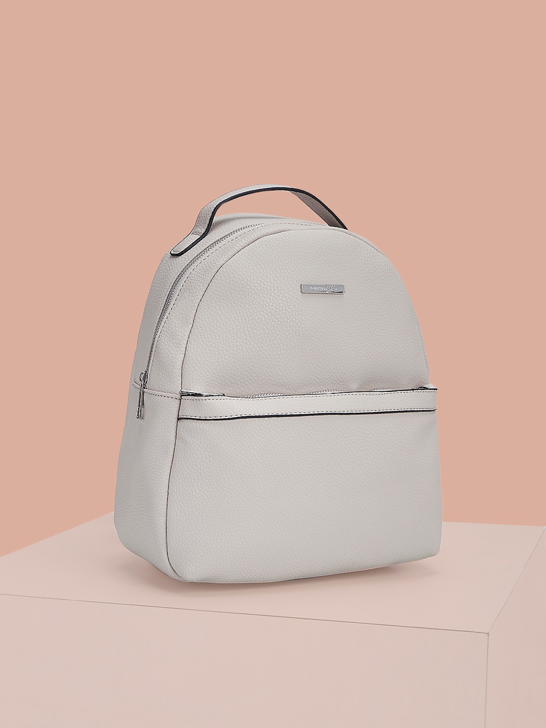 

Forever Glam by Pantaloons PU Non-Padded Backpack, Grey