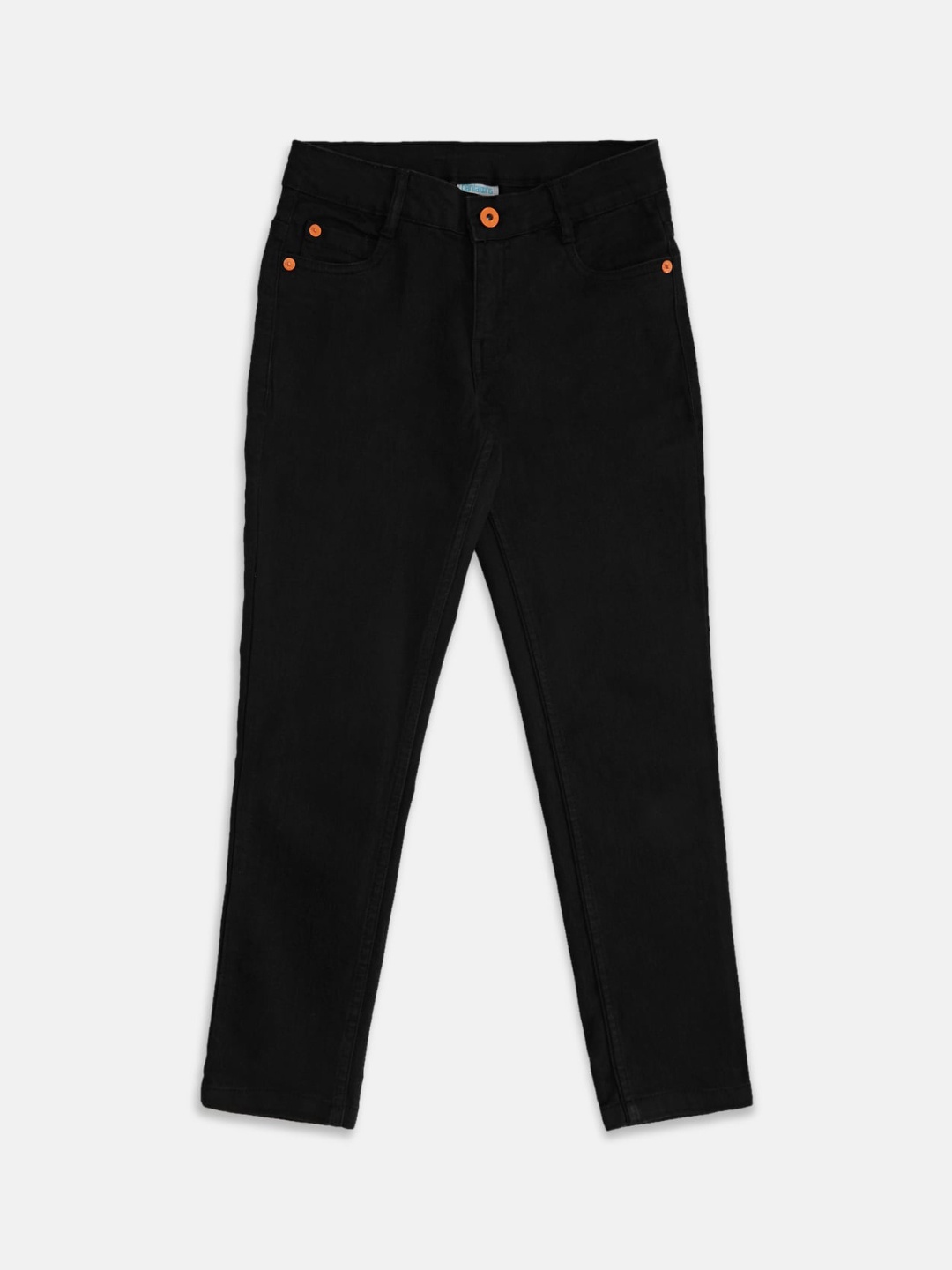 

Pantaloons Junior Girls Mid-Rise Dark Shade Cotton Jeans, Black