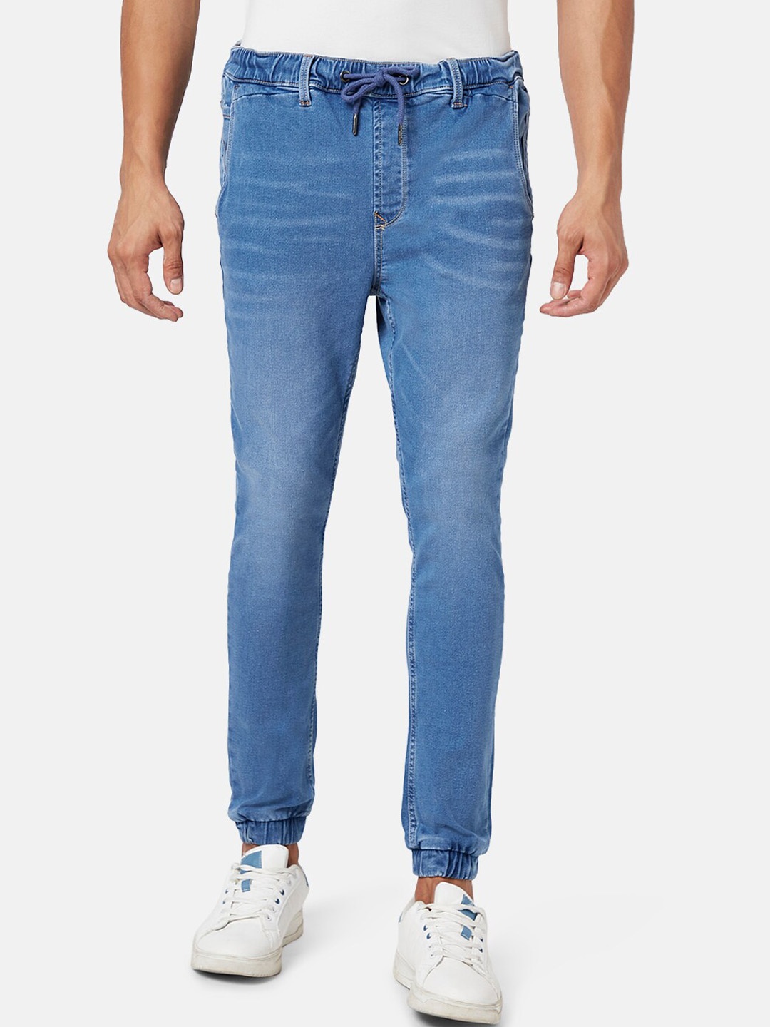 

SF JEANS by Pantaloons Men Mid-Rise Medium Shade Jogger, Blue