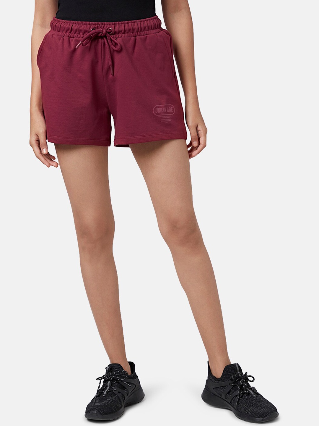 

Ajile by Pantaloons Women Mid-Rise Shorts, Red