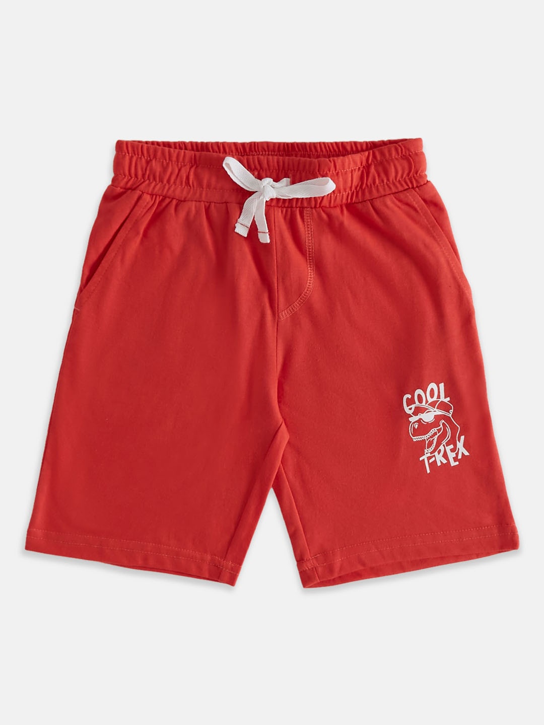 

Pantaloons Junior Boys Mid-Rise Cotton Shorts, Coral