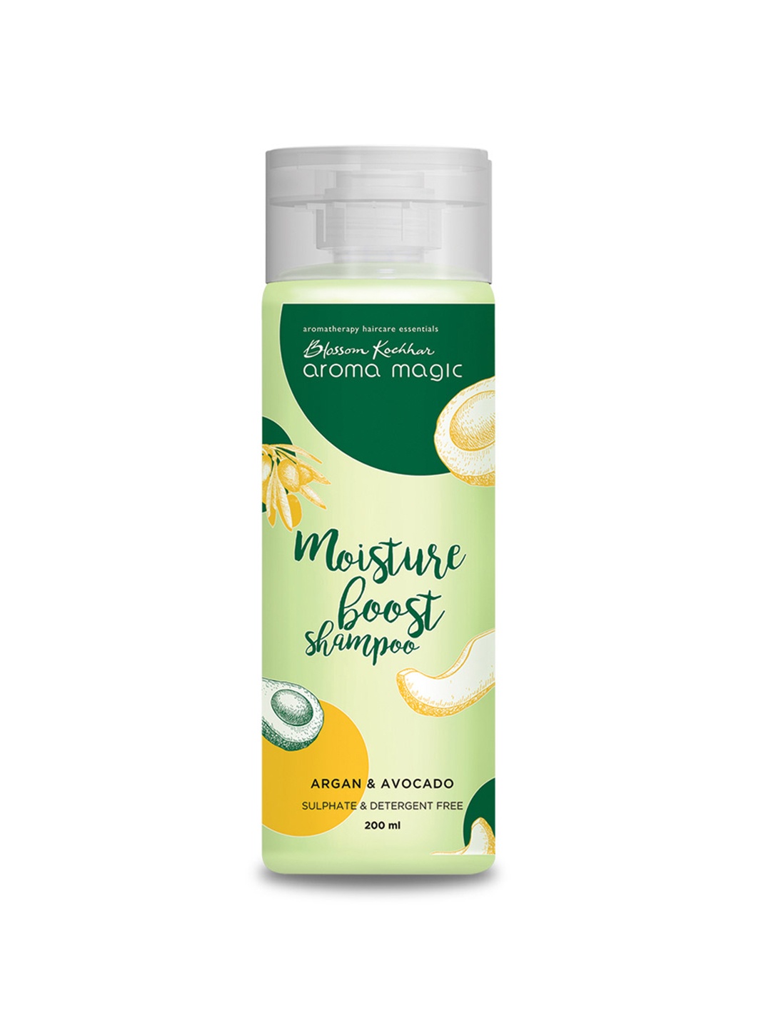 

Aroma Magic Moisture Boost Shampoo For Dry Damaged Hair with Avocado & Argan - 200ml, Green