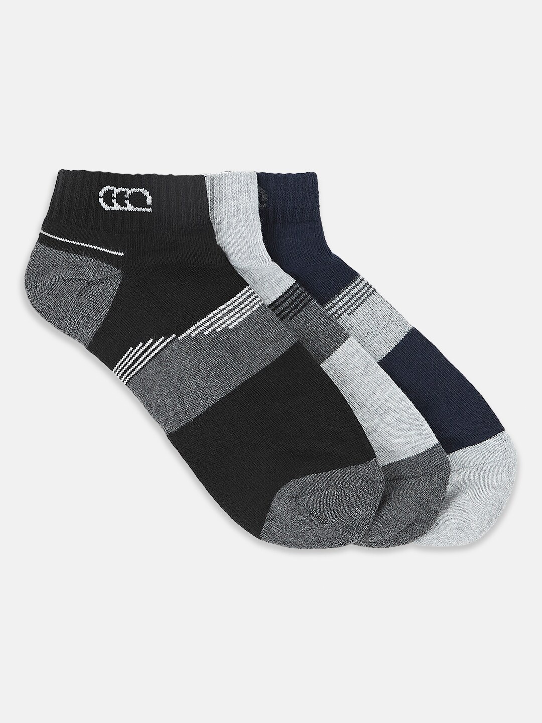 

Ajile by Pantaloons Men Pack Of 3 Patterned Ankle Length Socks, Charcoal