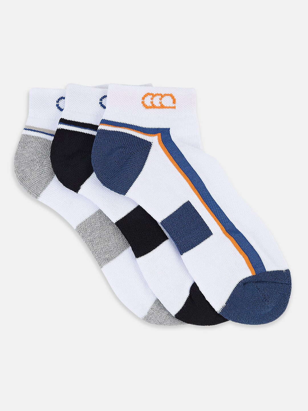 

Ajile by Pantaloons Men Pack Of 3 Patterned Ankle Length Socks, White