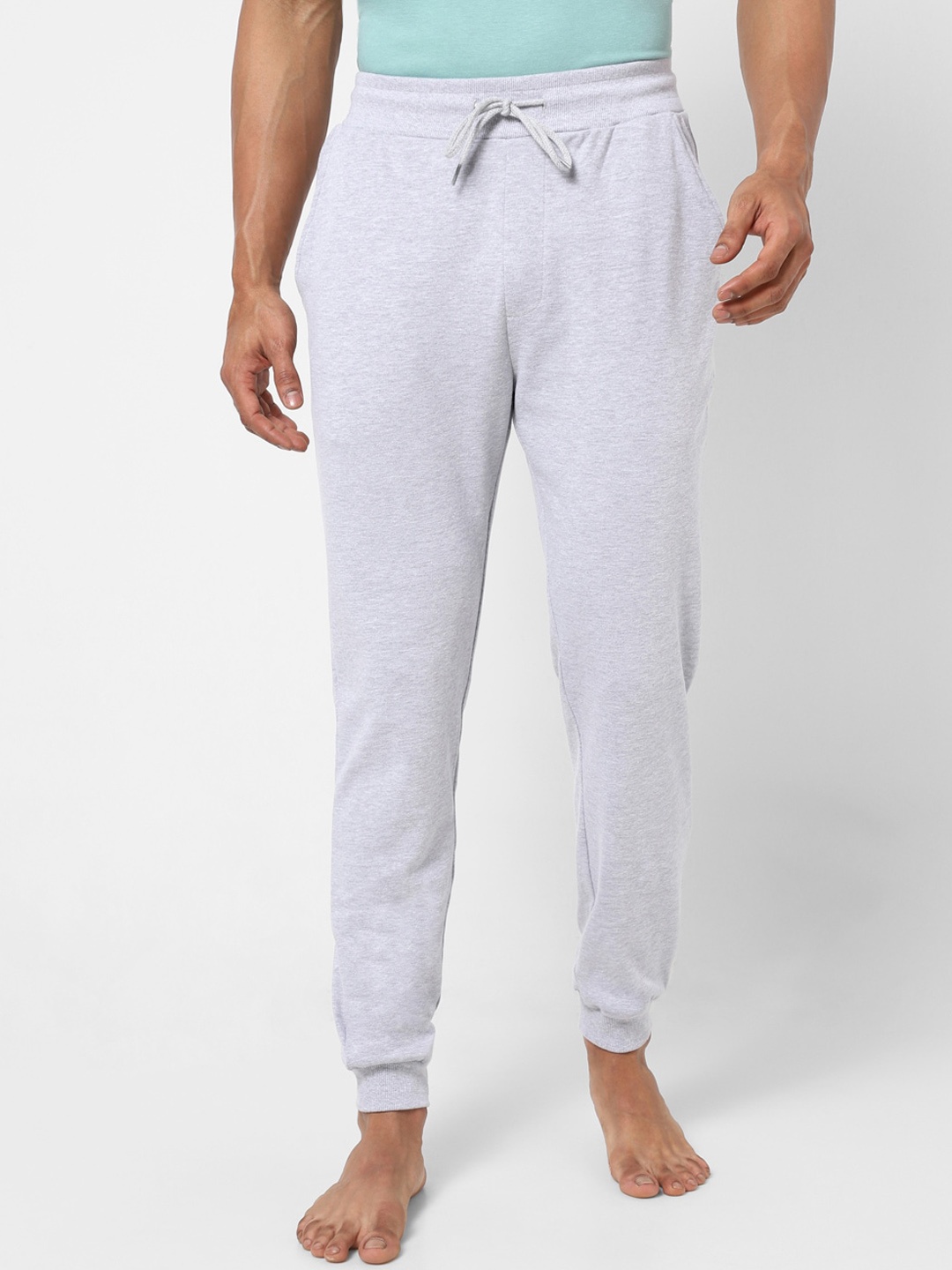 

Ajile by Pantaloons Men Joggers Lounge Pants, Grey melange