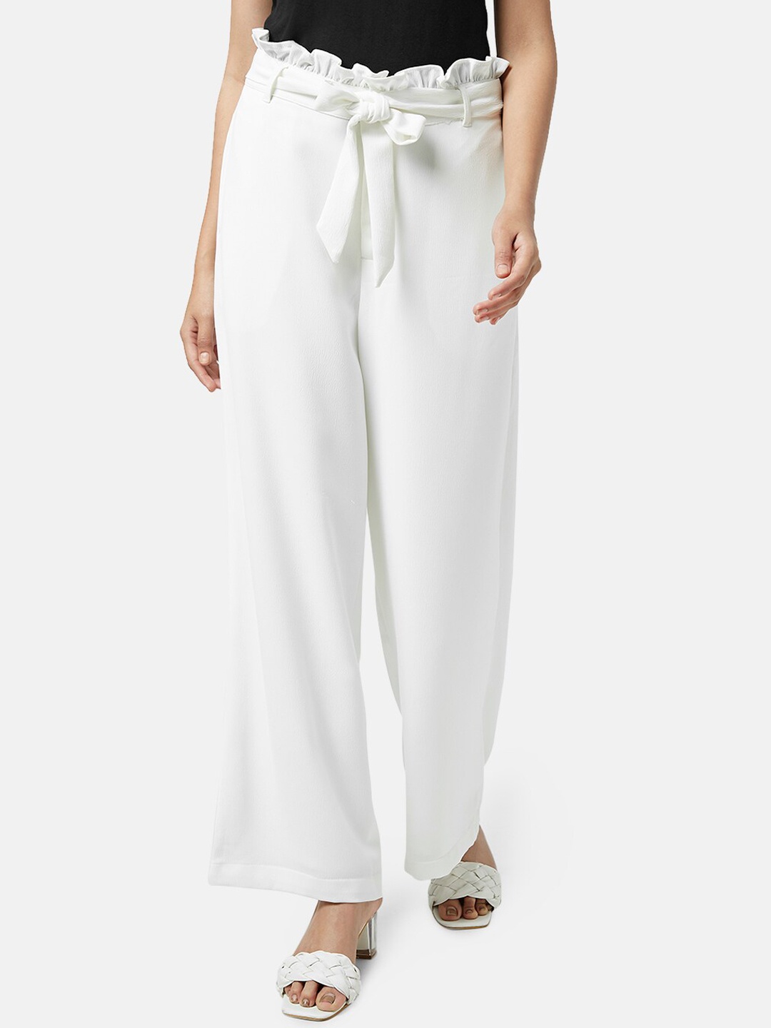 

Honey by Pantaloons Women Mid-Rise Parallel Trousers, White