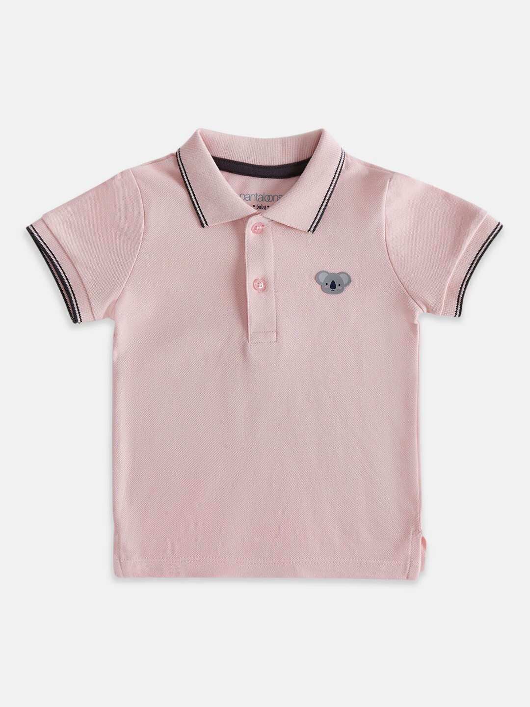 

Pantaloons Baby Infant Boys Polo Collar Cotton T-shirt, Pink