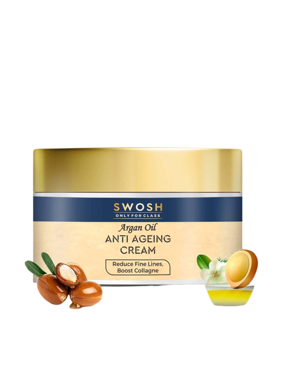 

SWOSH Argan Oil Anti Ageing Face Cream - 50 gm, White