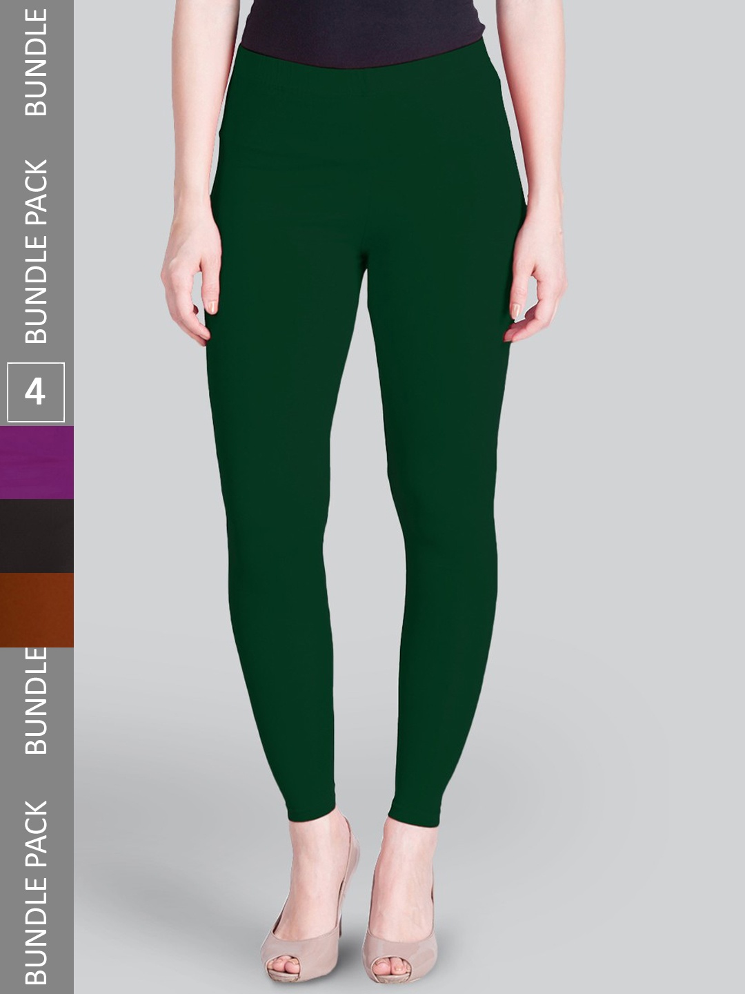 

LYRA Pack Of 4 Premium Ankle-Length Leggings, Multi