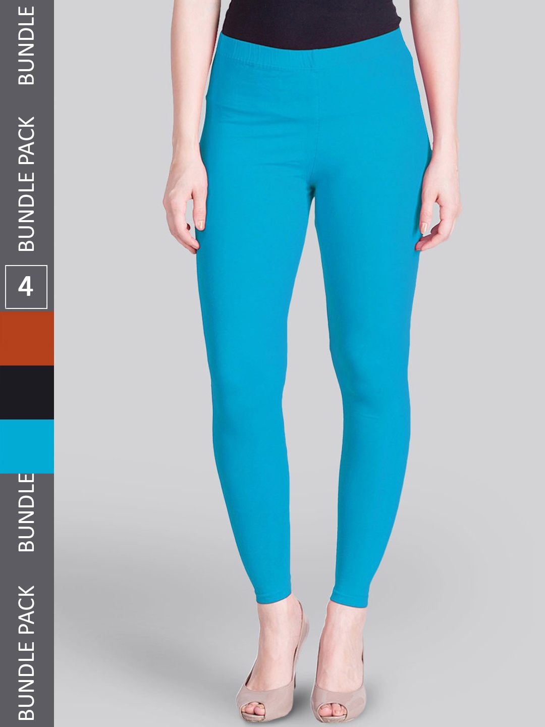 

LYRA Pack Of 4 Premium Ankle-Length Leggings, Multi