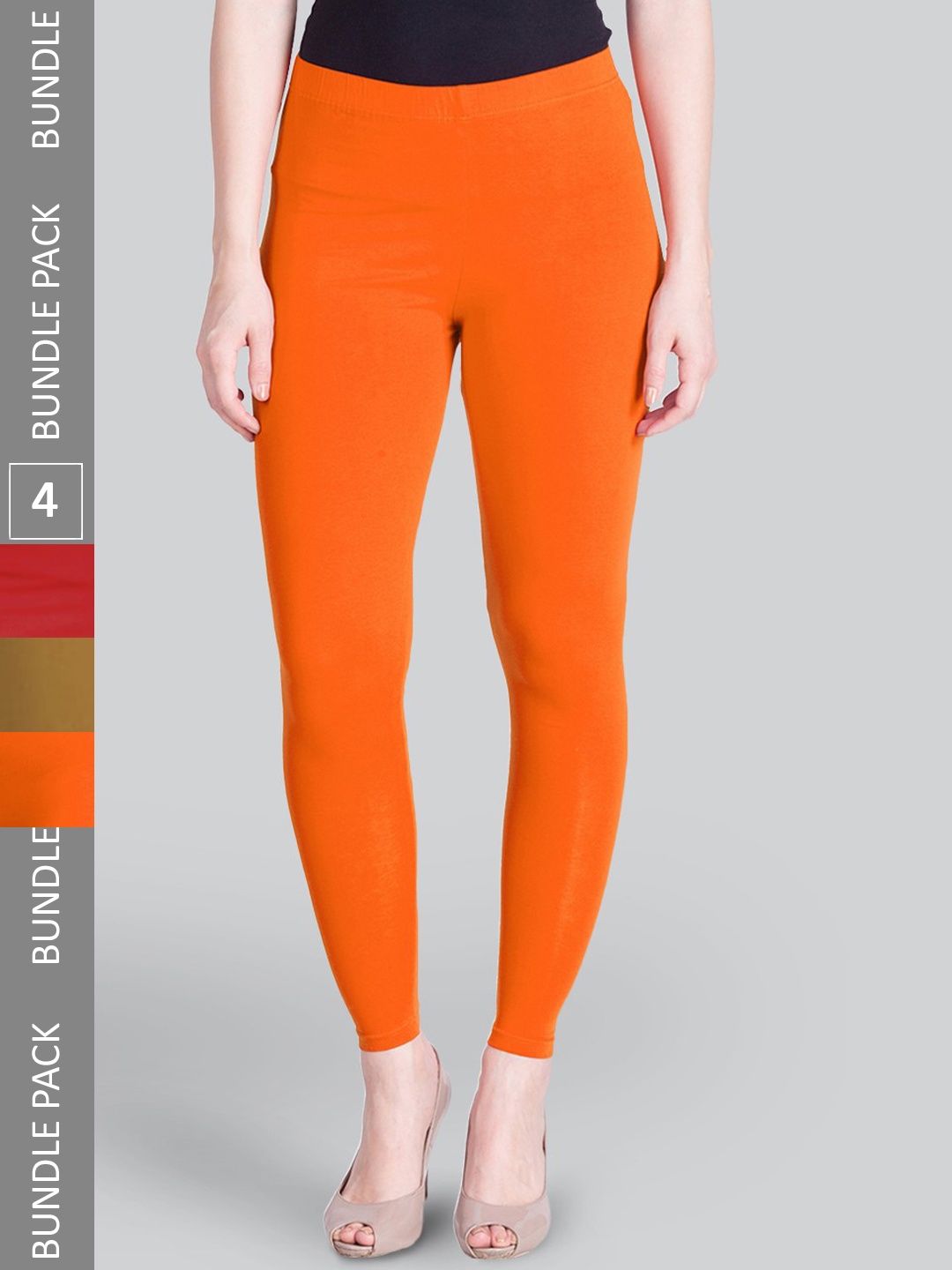 

LYRA Pack Of 4 Premium Ankle-Length Leggings, Multi