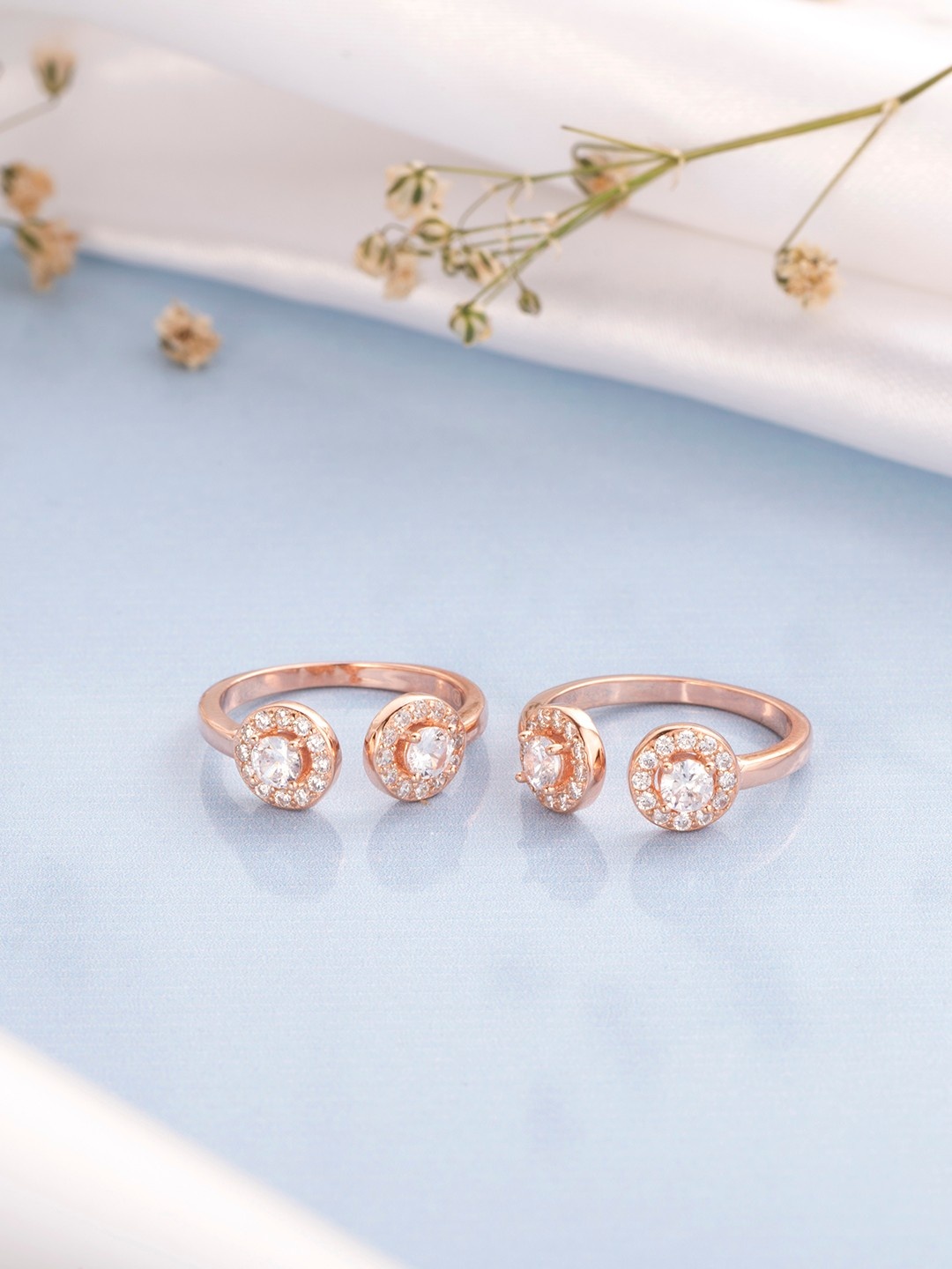 

Zavya 925 Sterling Silver Toe-Rings, Rose gold