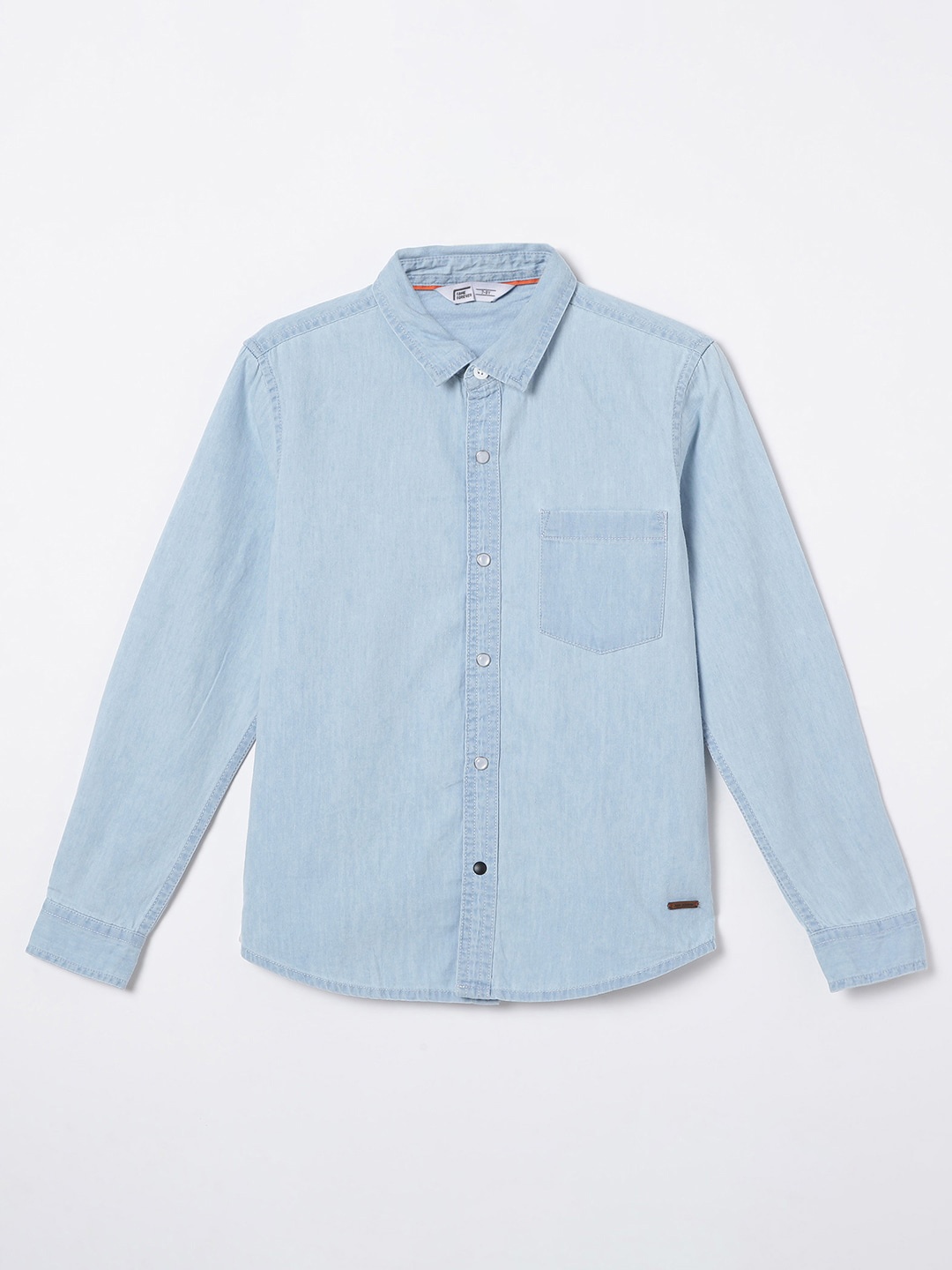 

Fame Forever by Lifestyle Boys Spread Collar Cotton Casual Shirt, Blue