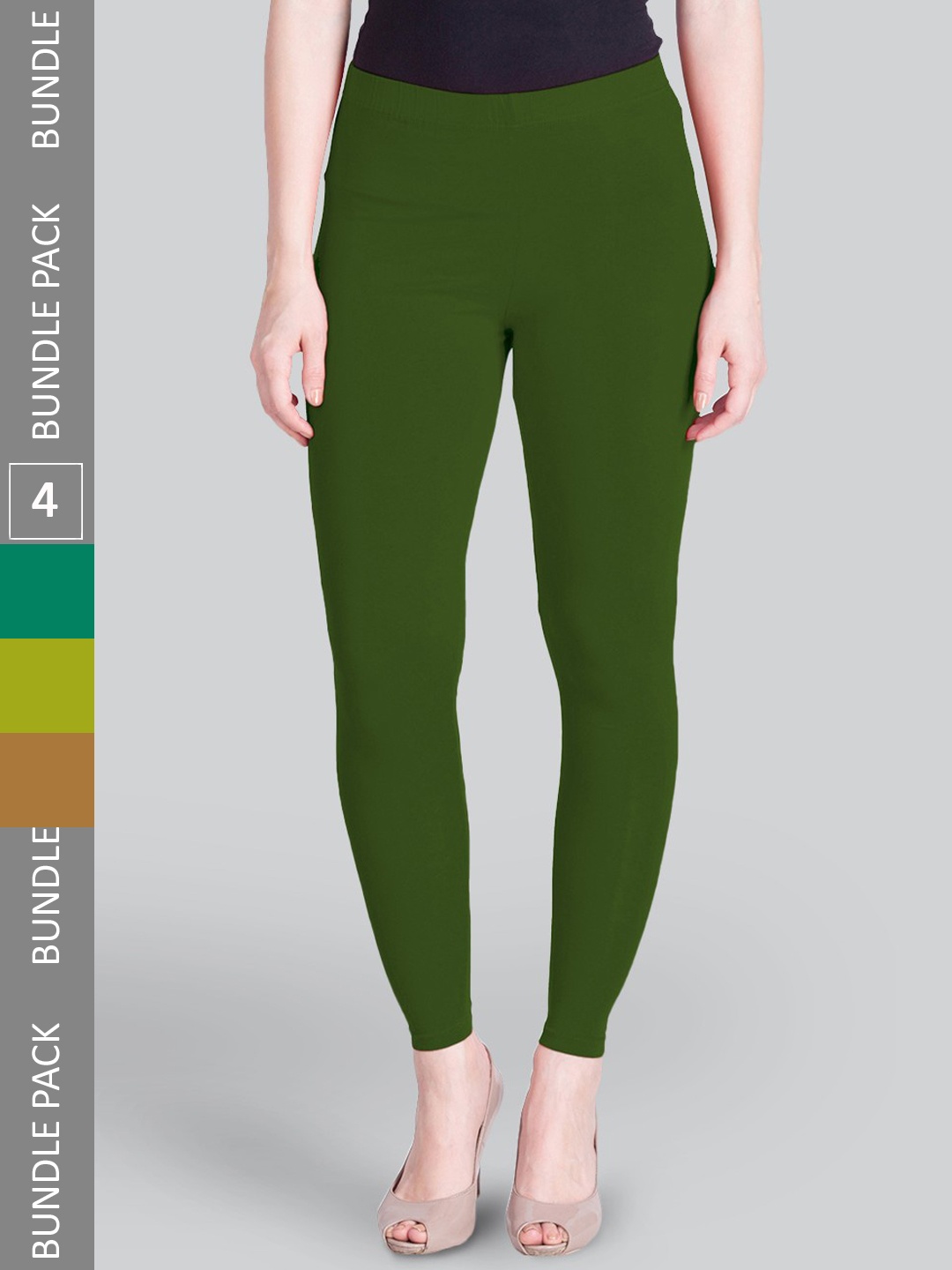 

LYRA Pack Of 4 Premium Ankle-Length Leggings, Multi