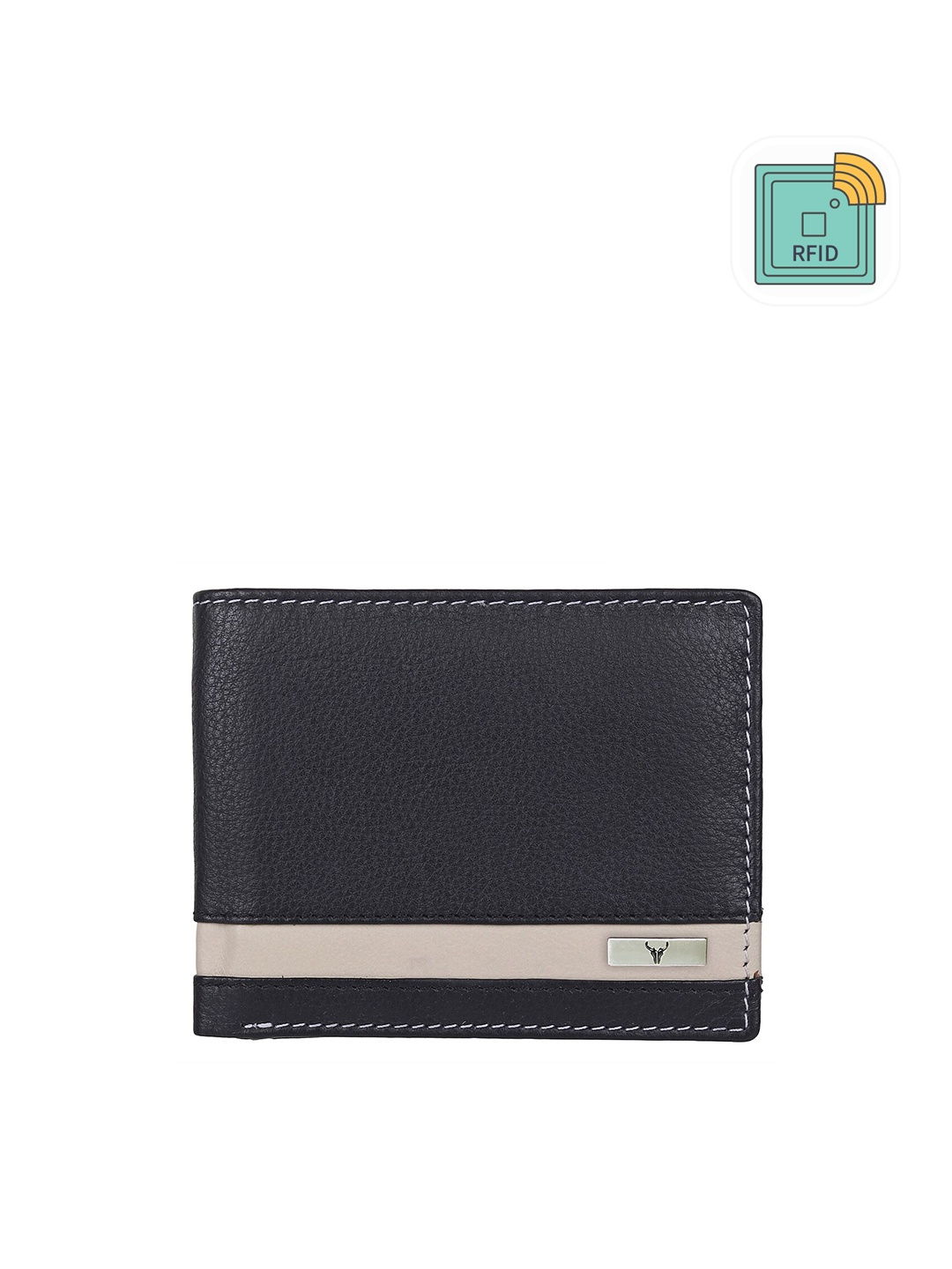 

NAPA HIDE Men Leather Two Fold Wallet, Black