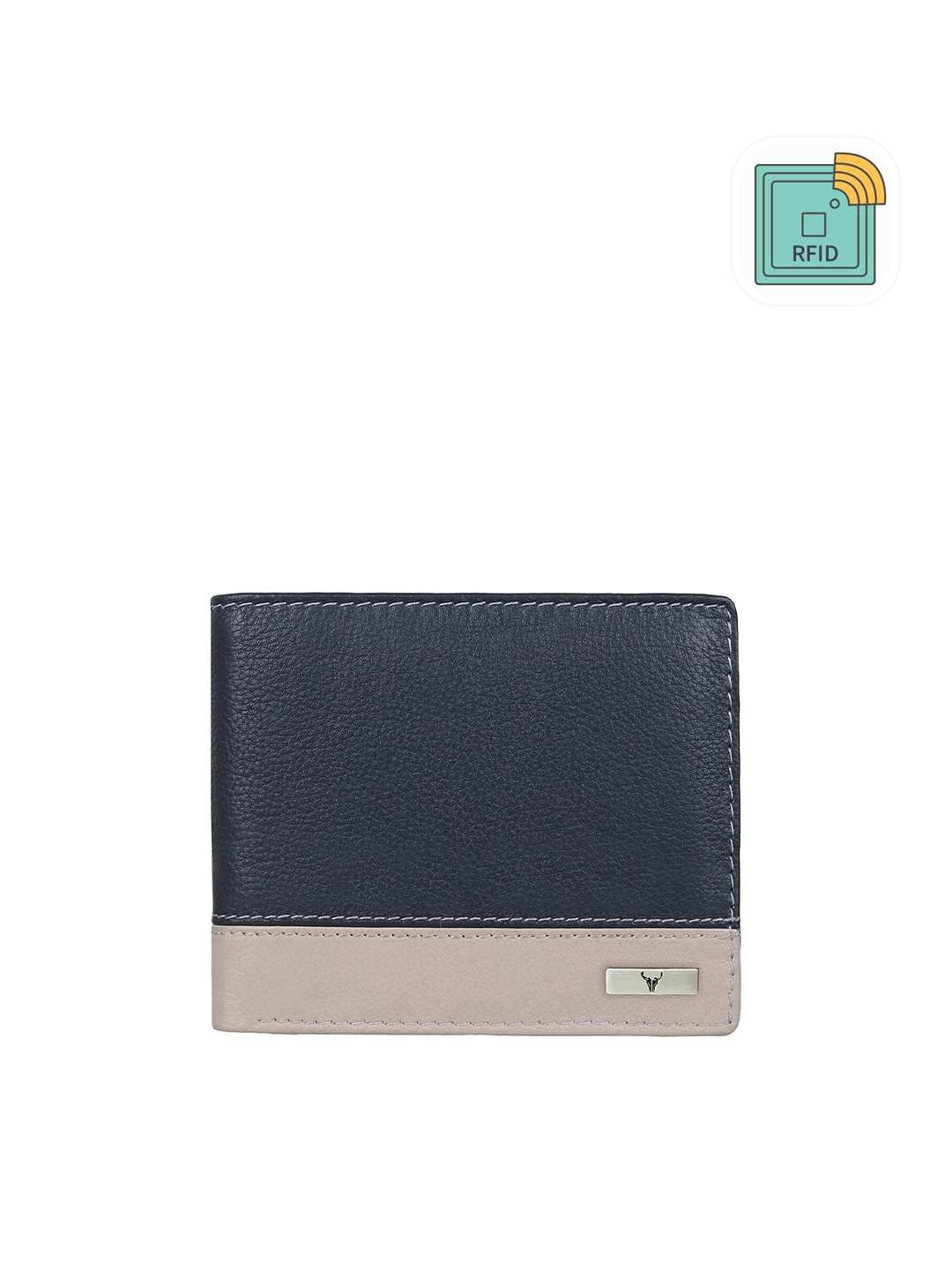 

NAPA HIDE Men Leather Two Fold Wallet, Blue