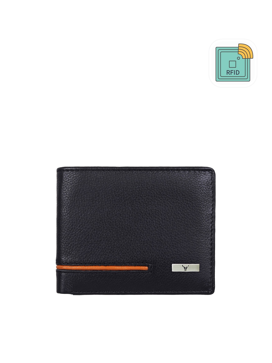 

NAPA HIDE Men Leather RFID Two Fold Wallet, Black