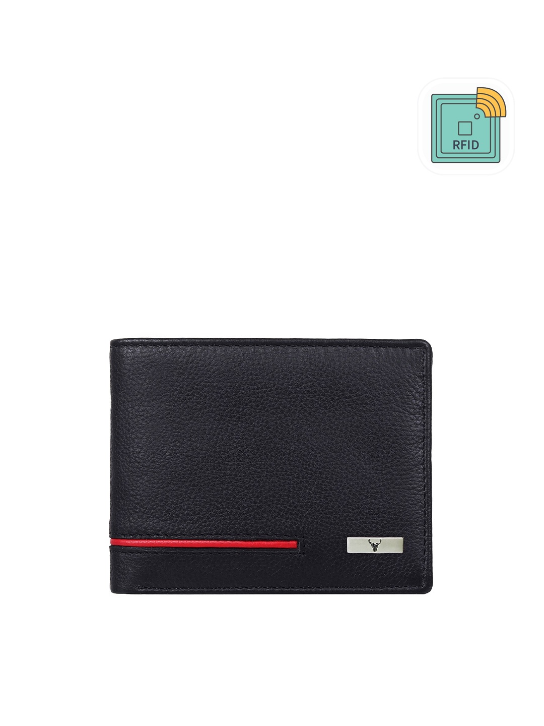 

NAPA HIDE Men Leather RFID Two Fold Wallet, Black