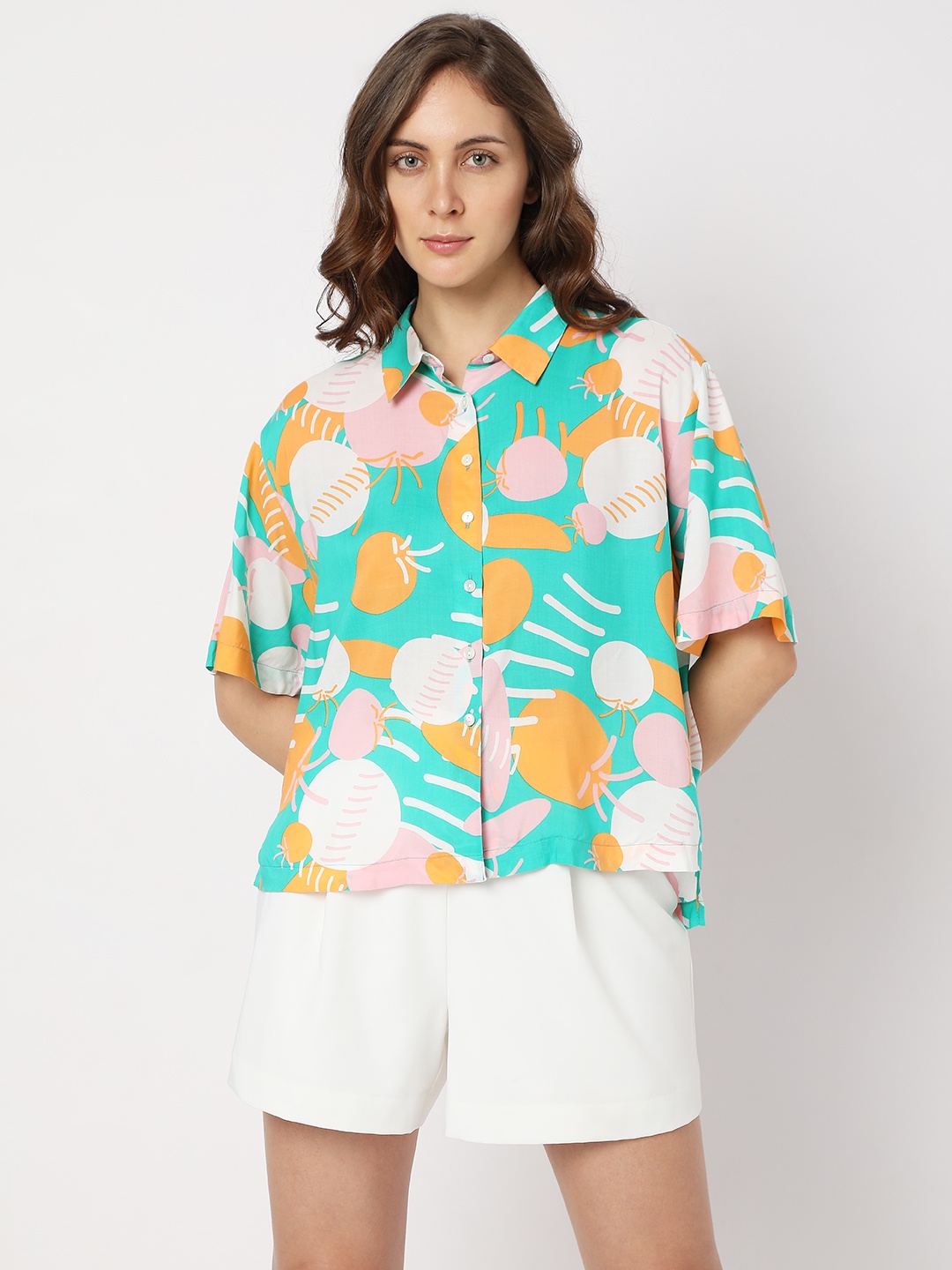 

Vero Moda Conversational Printed Casual Shirt, Green
