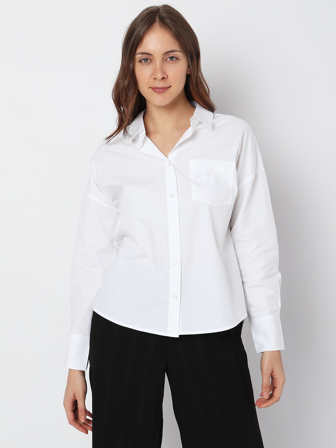 

Vero Moda Slim Fit Cotton Casual Shirt, White