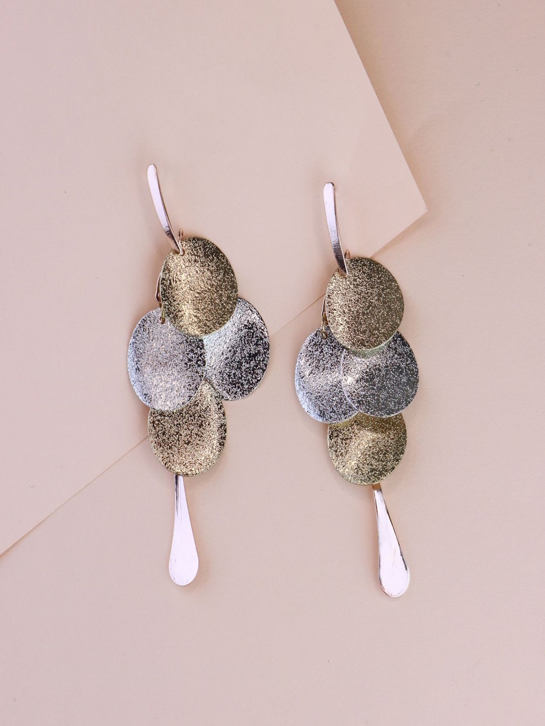 

I Jewels Gold-Toned Contemporary Drop Earrings