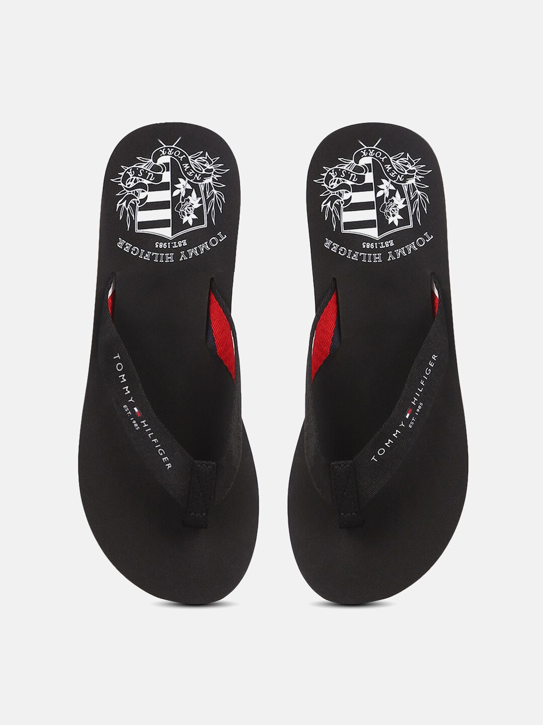 

Tommy Hilfiger Women Printed Thong Flip-Flops, Black