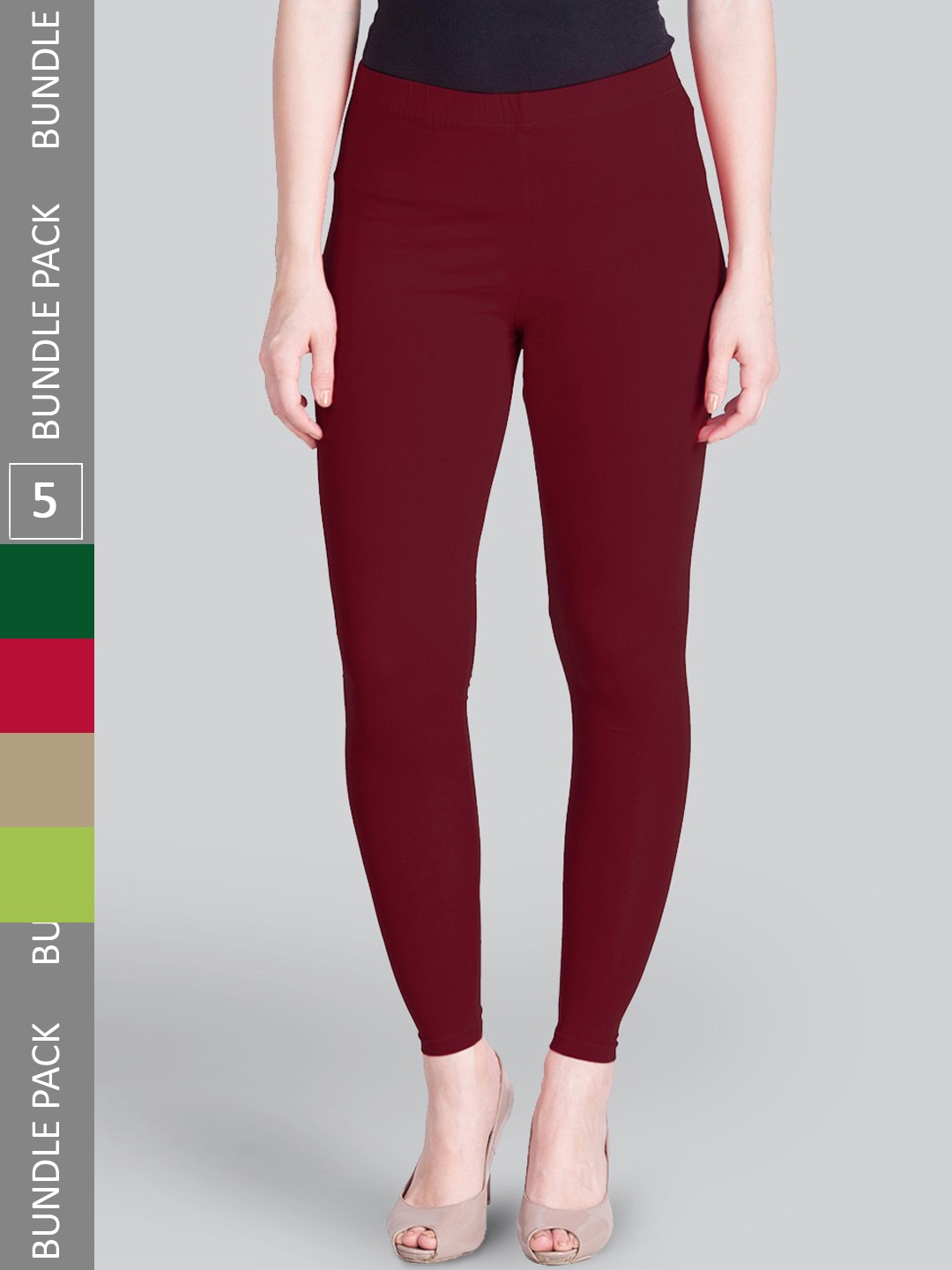 

LYRA Premium Pack Of 5 Ankle Length Leggings, Multi