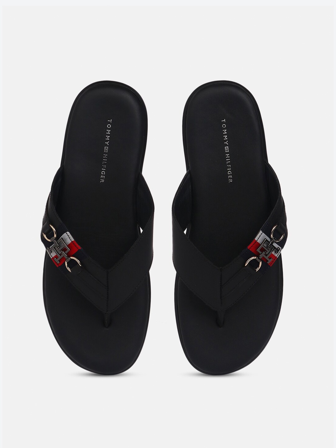 

Tommy Hilfiger Men Leather Comfort Sandals, Black