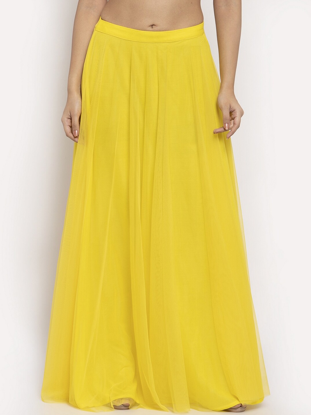

Just Wow Flared Maxi Skirt, Yellow
