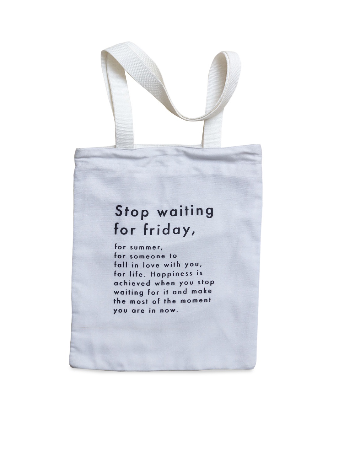 

BandBox Typography Printed Oversized Shopper Tote Bag, White