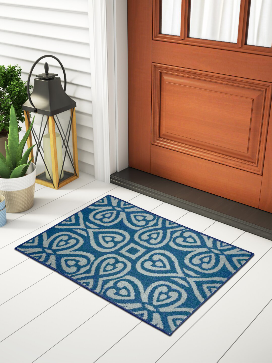 

Welspun Blue & Grey Fade Resistant 1306 GSM Doormats