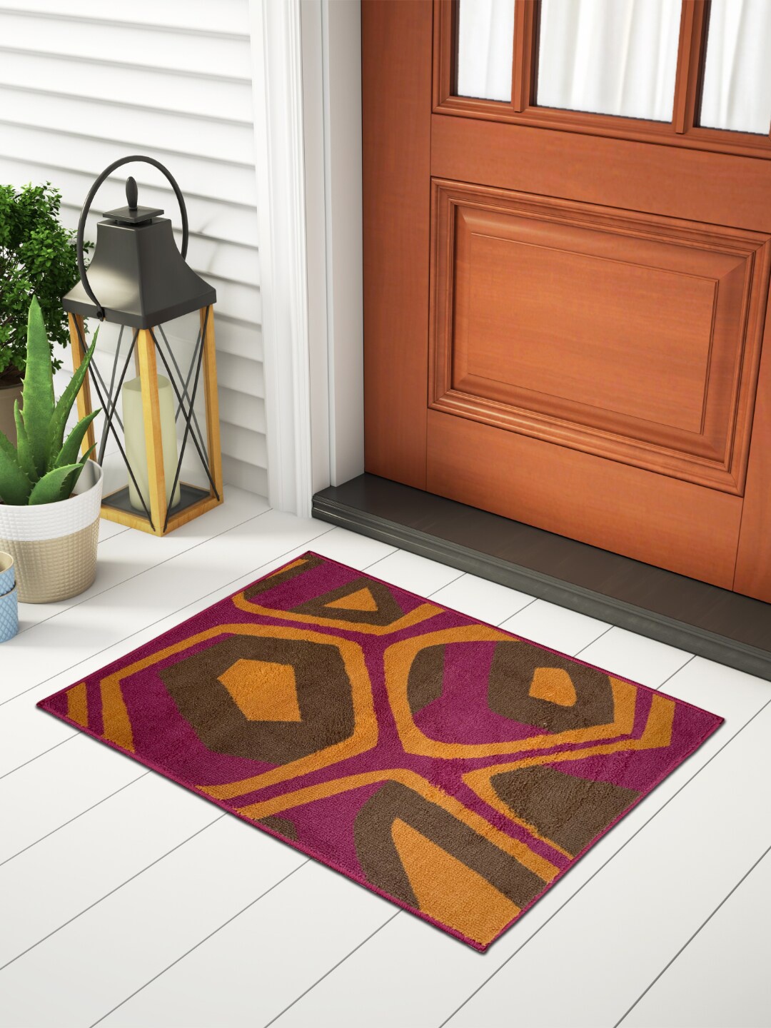 

Welspun Purple & Yellow Fade Resistant 1306 GSM Doormats