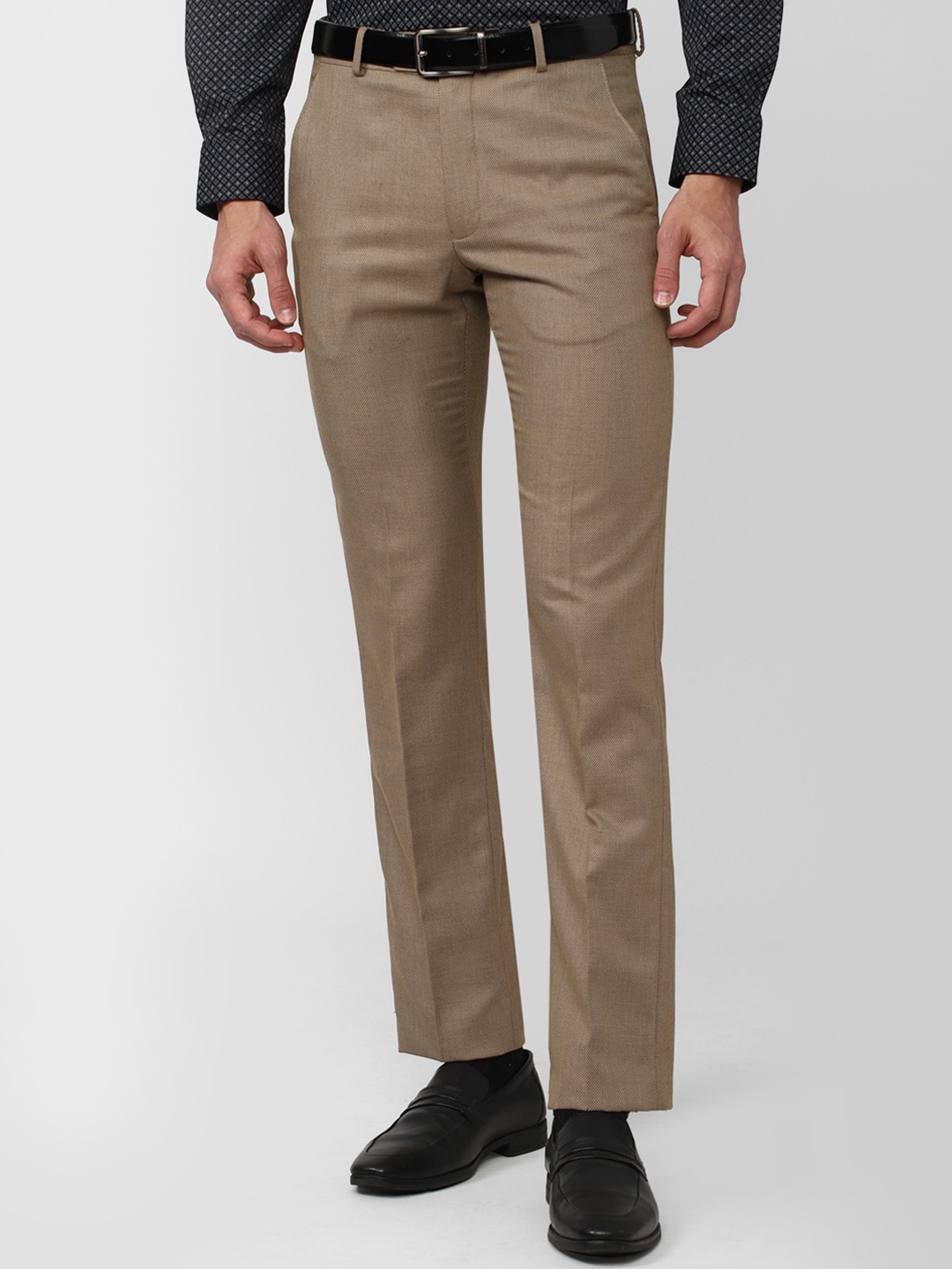 

Van Heusen Men Slim Fit Formal Trousers, Brown