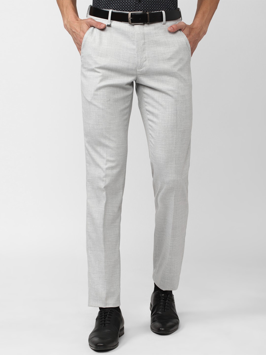 

Van Heusen Men Slim Fit Formal Trousers, Grey