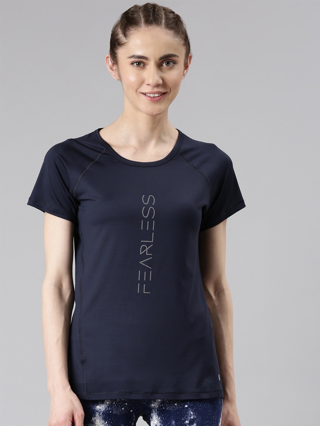

Enamor Plus Size Round Neck Antimicrobial Dry Fit Outdoor T-shirt, Blue
