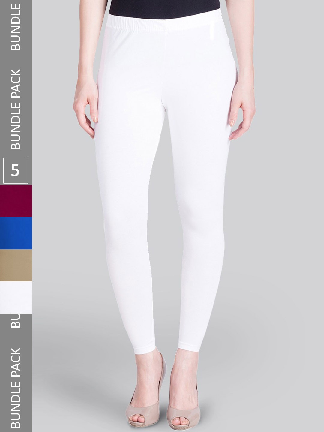 

LYRA Pack Of 5 Premium Ankle-Length Leggings, Multi