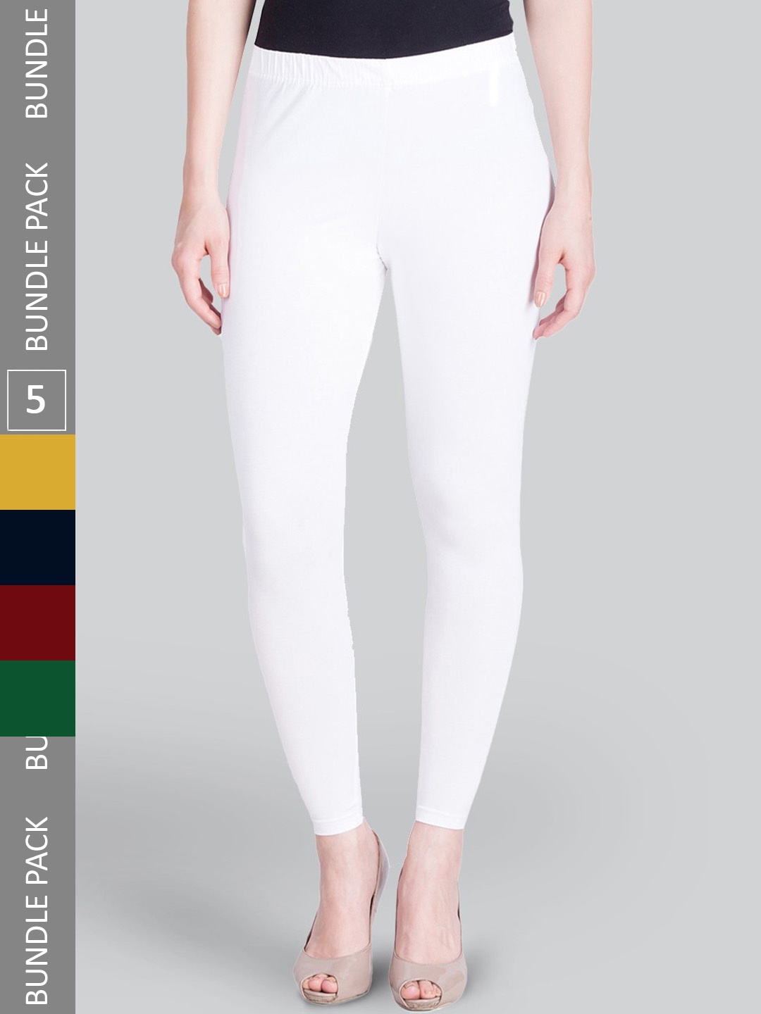 

LYRA Pack Of 5 Premium Ankle-Length Leggings, Multi