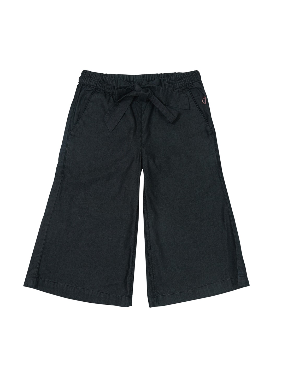 

Gini and Jony Girls Black Regular Fit Solid Culottes