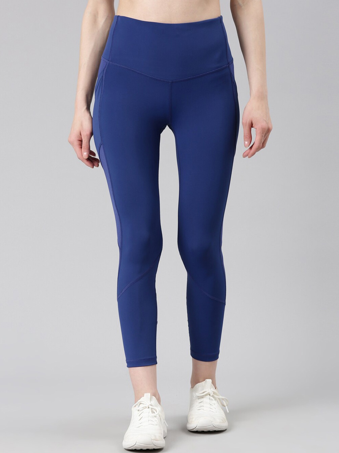 

Enamor Women Dry Fit Antimicrobial High-Waist Active Tights, Blue