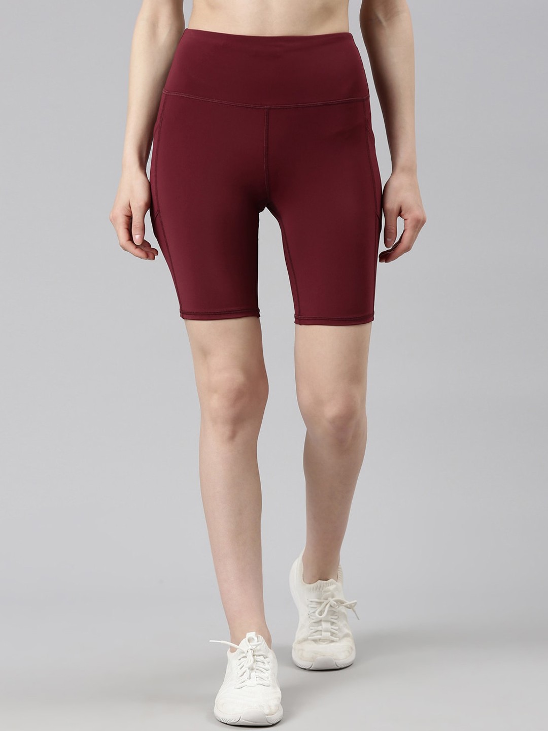 

Enamor Women Antimicrobial High-Rise Tights, Red