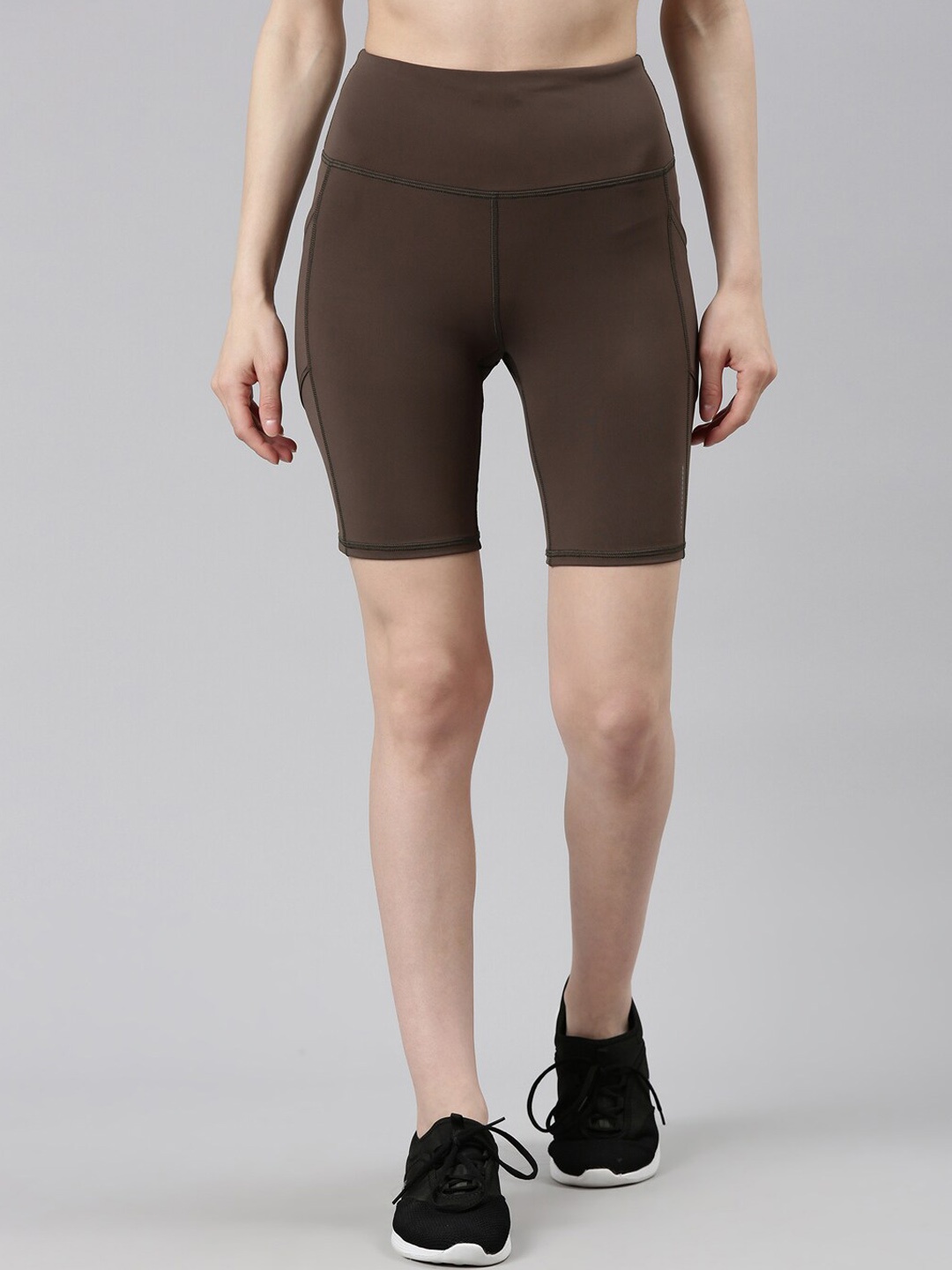 

Enamor Women Antimicrobial High-Rise Active Tights, Brown