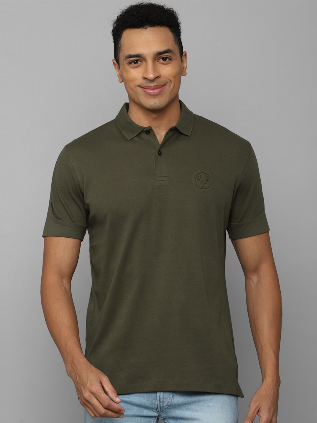 

Allen Solly Polo Collar Cotton T-shirt, Olive