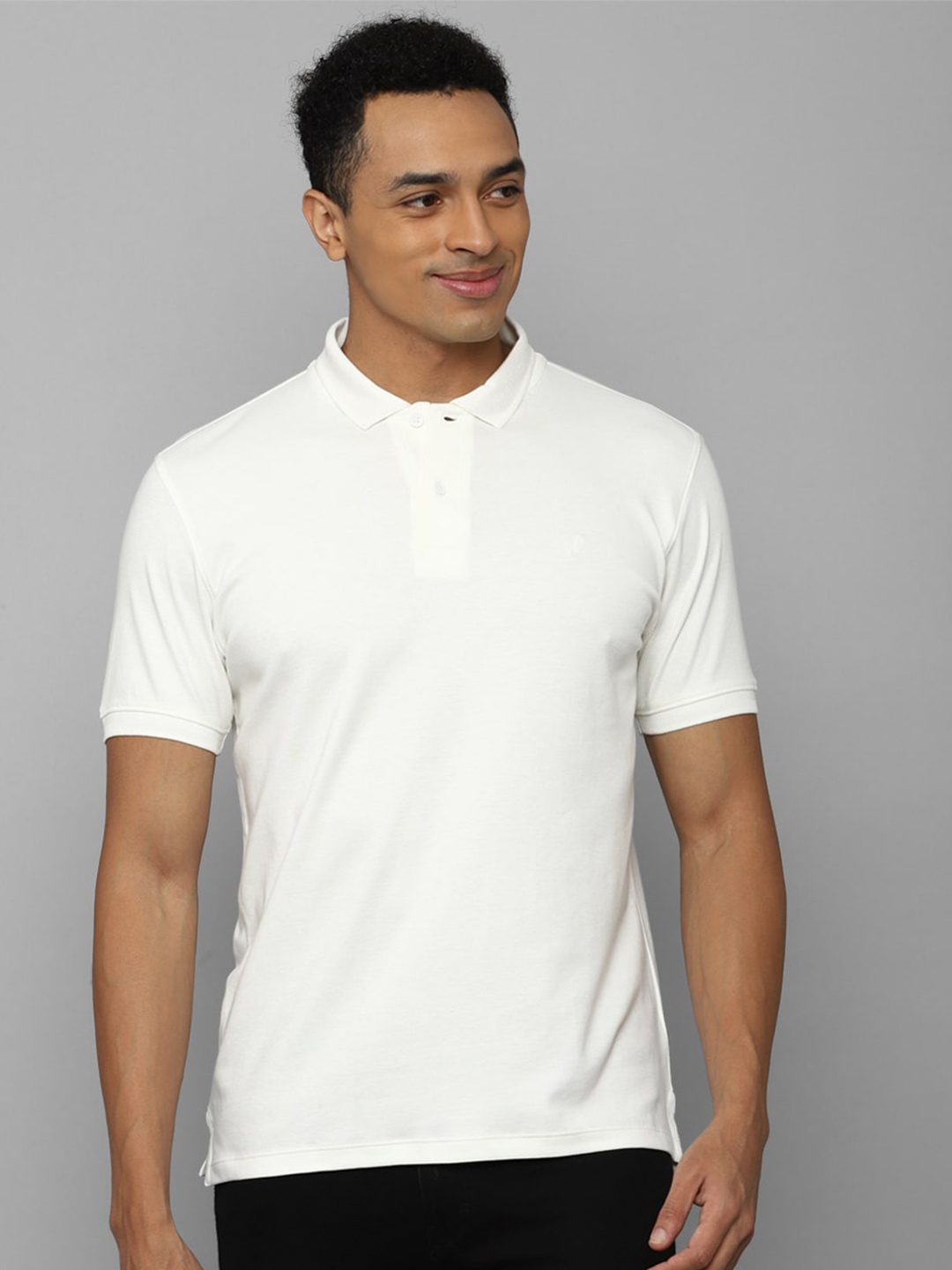 

Allen Solly Polo Collar Pure Cotton T-shirt, White