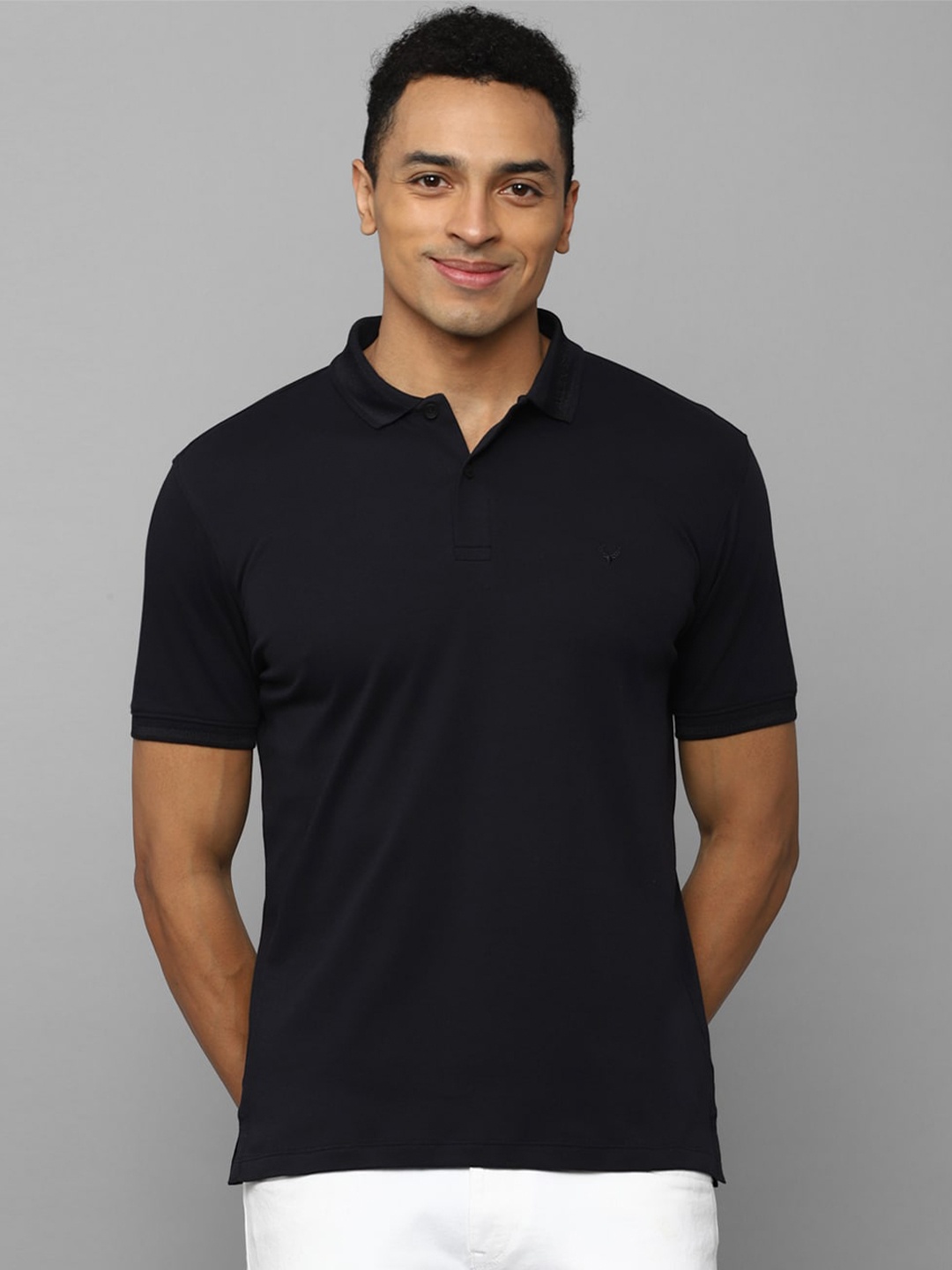 

Allen Solly Polo Collar Cotton T-shirt, Black
