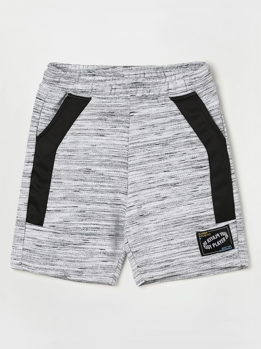 

Fame Forever by Lifestyle Boys Self Design Cotton Sports Shorts, Grey melange