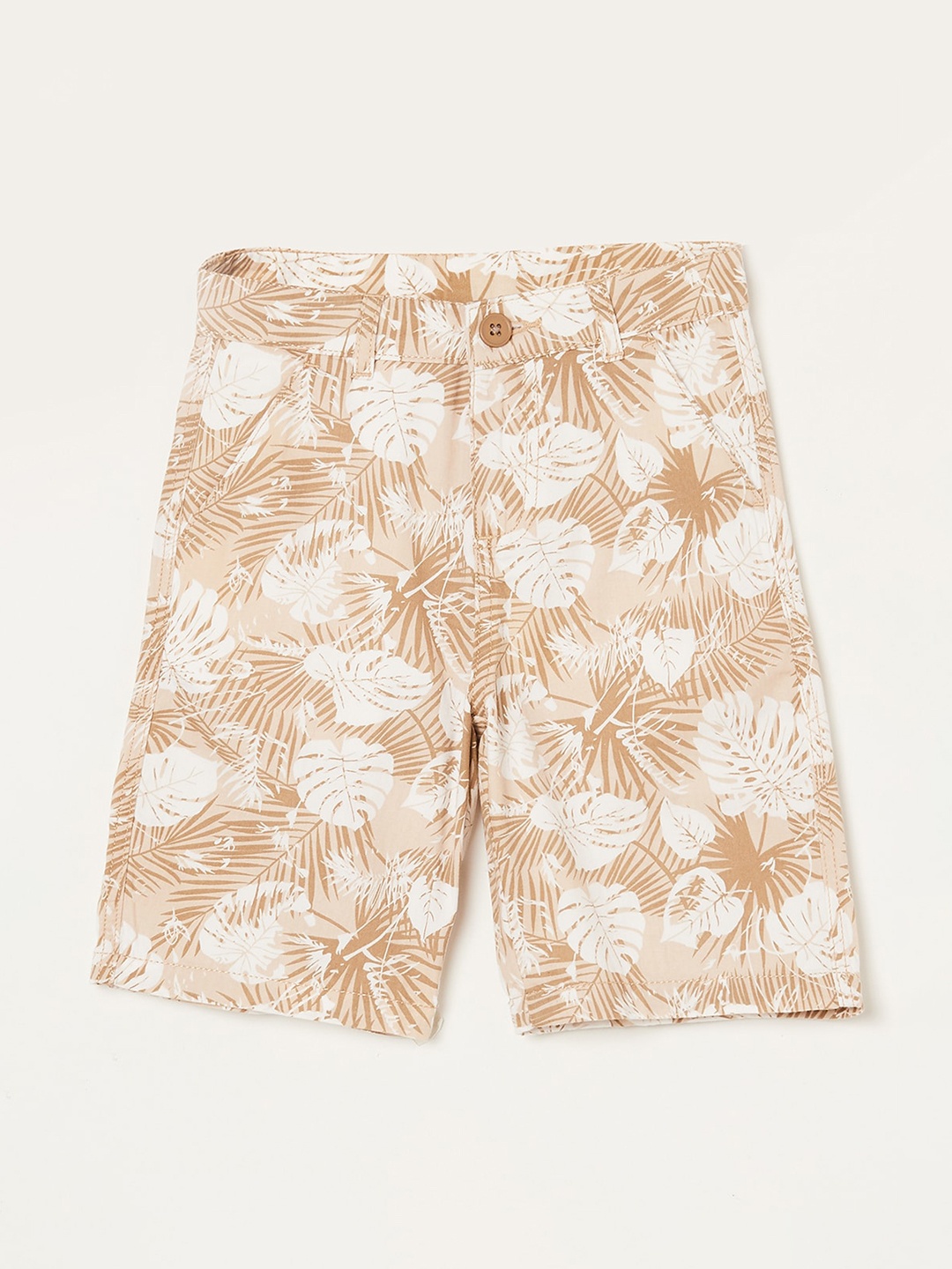 

Fame Forever by Lifestyle Boys Floral Printed Cotton Shorts, Brown